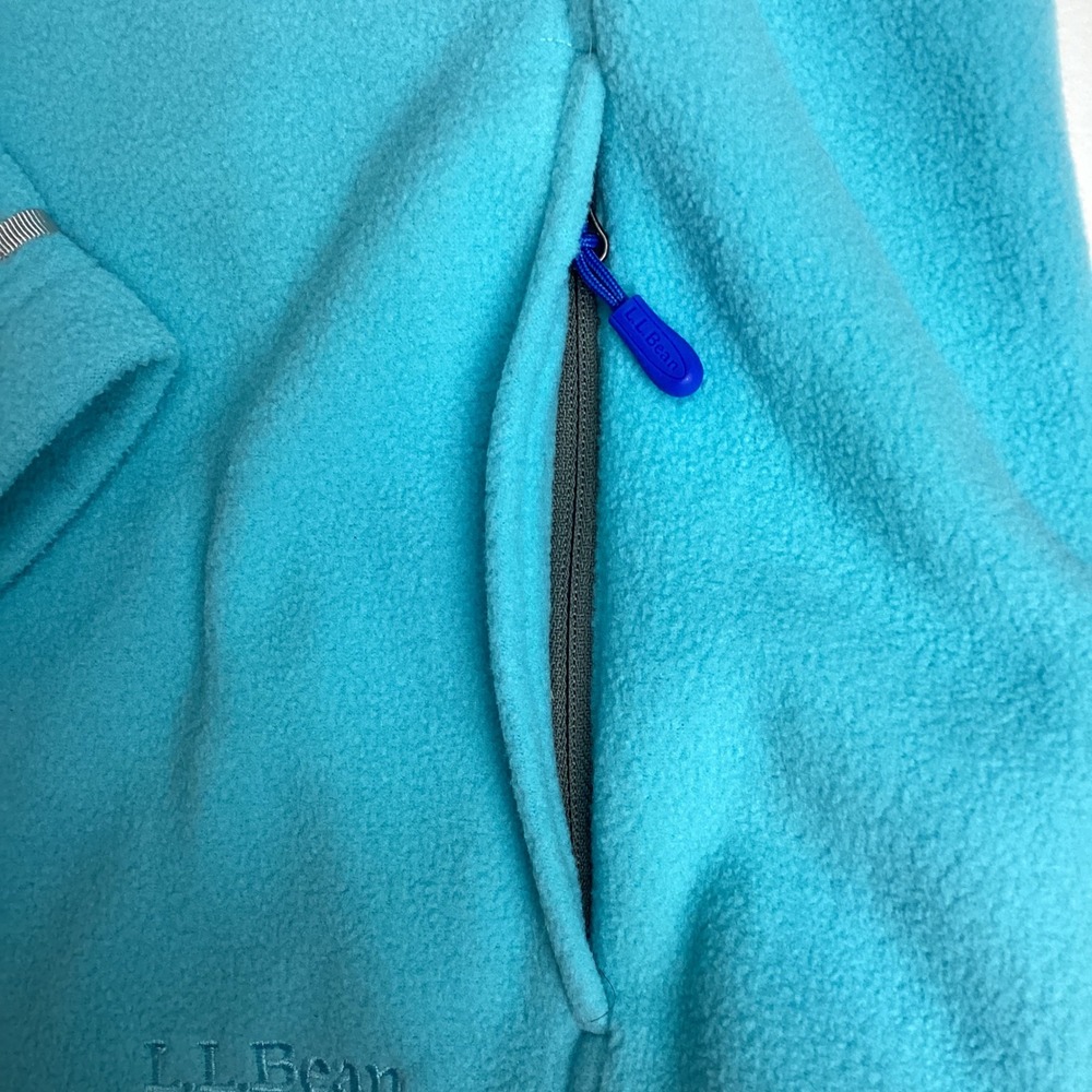 LL Bean Womens Turquoise Blue Full Zip Fleece Jacket 295927 Small Regular - Picture 5 of 13